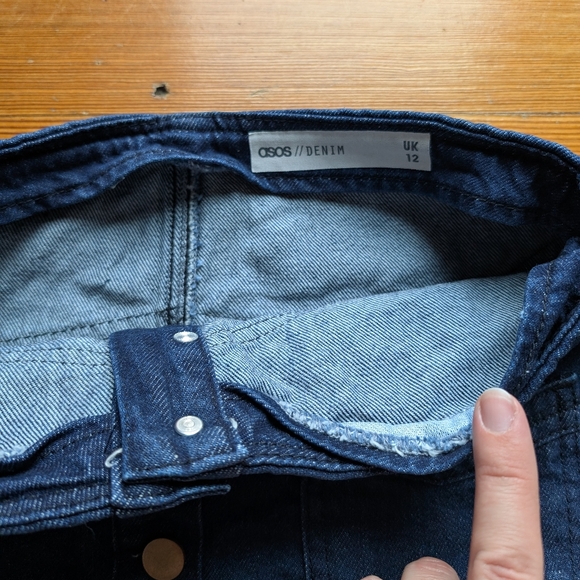 Asos Denim Button-Front Skirt - Picture 4 of 5